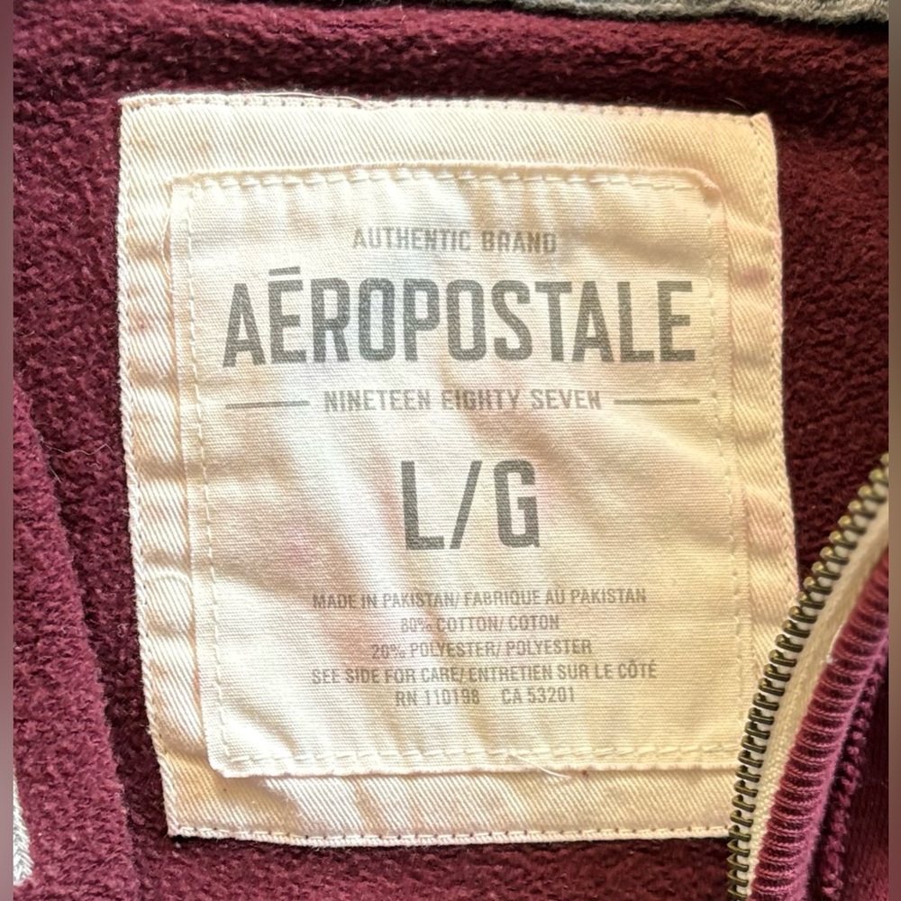 Aeropostale Full Zip Hoodie Men’s Size Large - Picture 4 of 4